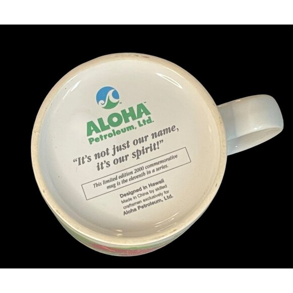 Rare 2000 Aloha Petroleum LTD Commemorative Floral Mug Designed in Hawaii - Picture 2 of 12